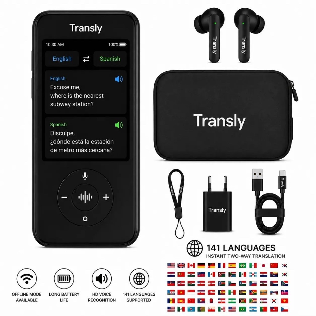 Transly™ AI translator for real-time offline translation